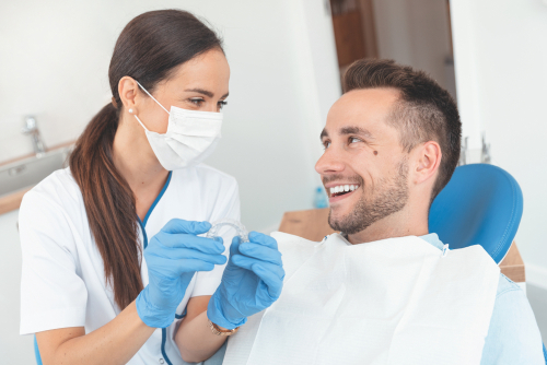 Dentist,Shows,Invisible,Braces,Aligner