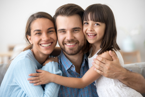 family smiling