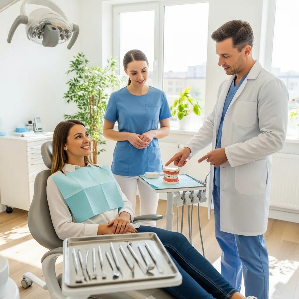 smiling-patient-in-a-dental-clinic-discussing-composite-veneers-with-a-dentist-and-assistant 