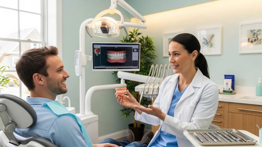dental-consultation-scene-showcasing-a-patient-discussing-dental-veneers-with-a-dentist-in-a-modern-clinic