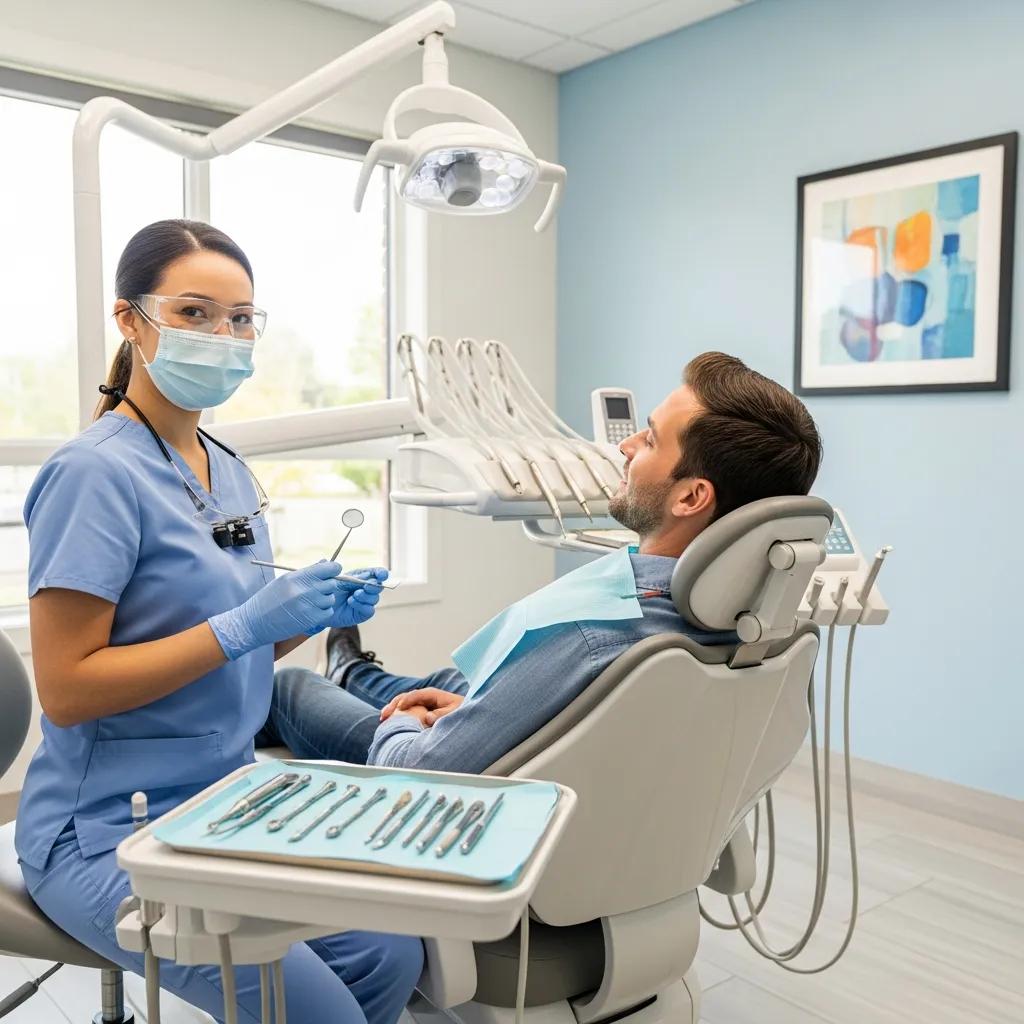 dental-hygienist-performing-routine-teeth-cleaning-using-a-scaler-on-a-patient