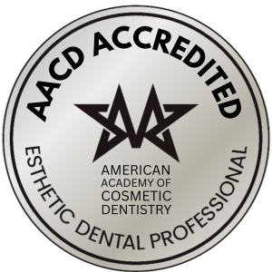 AACD Accredited emblem awarded to Dr. Nick Addario